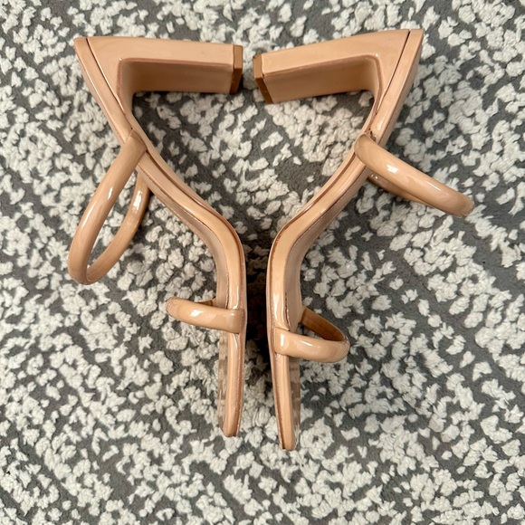 Women's Nude Strappy Sandals - Picture 3 of 7